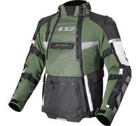 LS2 X-Master waterproof Motorcycle Textile Jacket, grey/black/green, size 3XL