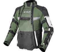 LS2 X-Master 3 layer Textile Jacket Motorbike Motorcycle - Black / Green / Grey