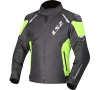 LS2 Zoom waterproof Motorcycle Textile Jacket, black-yellow, size S for Men