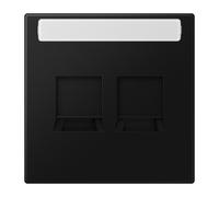 LS990 Dual Modular Jack Cover Plate Graphite Black - LS1969-2NAWESWM