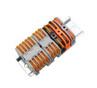 LSA-1 211 Din Rail Type Mini Quick Fast Wiring Cable UK2.5B Splicing Connector instead of Push-in Terminal Block (211-Black, 50pcs)