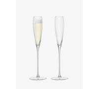 LSA Aurelia Grand Champagne Flute 165ml Clear Optic | Set of 2 | Mouthblown & Handmade Glass | AU16