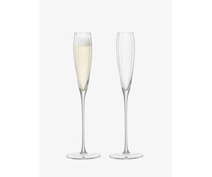 LSA Aurelia Grand Champagne Flute 165ml Clear Optic | Set of 2 | Mouthblown & Handmade Glass | AU16