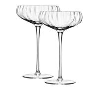 LSA Aurelia Set of 2 300ml Clear Optic Champagne Saucers