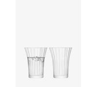 LSA Aurelia Tumbler 340ml Clear Optic | Set of 4 | Mouthblown & Handmade Glass | AU07