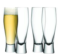 LSA Bar Lager Glass 400ml Clear | Set of 4 | Mouthblown & Handmade Glass | BR12