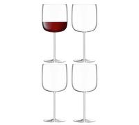LSA International Borough Grand Cru Glass 660 ml Clear | Set of 4 | Dishwasher Safe | BG14, Red