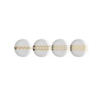 LSA Chevron Teaplate 16cm Gold Assorted Set of 4