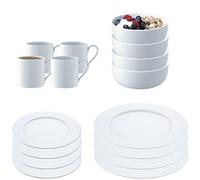 LSA Dine 16 Piece Set Rimmed | Set of 16 | Porcelain | DI57