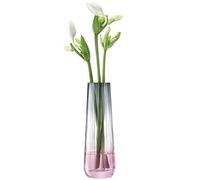 LSA Dusk Vase H20cm Pink/Grey| 1 Unit | Mouthblown & Handmade Glass | Hand Painted | DU09