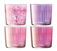 LSA Gems Set of 4 Tumblers 310ml Assorted Garnet Lime