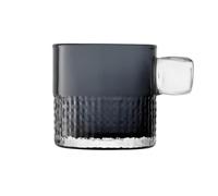 LSA Glass Tealight Holder with Handle 9cm Slate - 9cm - 1 - Glass