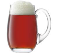 LSA International Bar Beer Tankard Curved 750ml Clear | 1 Unit | Mouthblown & Handmade Glass | BR39