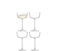 LSA International Borough Cocktail Saucer 240 ml Clear | Set of 4 | Dishwasher Safe | BG07