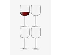 LSA International Borough Grand Cru Glass 660 ml Clear | Set of 4 | Dishwasher Safe | BG14, Red