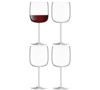 LSA International Borough Grand Cru Glass 660 ml Clear | Set of 4 | Dishwasher Safe | BG14, Red