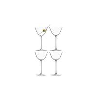 LSA International Borough Martini Glass 195 ml Clear | Set of 4 | Dishwasher Safe | BG08