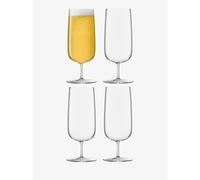 LSA International Borough Pilsner Glass 440 ml Clear | Set of 4 | Dishwasher Safe | BG06
