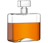 LSA International Cask Whisky Rectangle Decanter 1L Clear| 1 Unit | Mouthblown & Handmade Glass | KC03