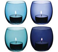 LSA International Coro Tealight Holder 6.5 cm, Lagoon Assorted, Blue