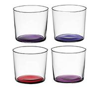 LSA International Coro Tumbler 310ml Berry Assorted | Set of 4 | Hand Painted Glassware | CZ01, Purple