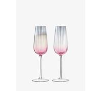 LSA International Champagne Flute, Pink/Grey, 2 Count (Pack of 1)
