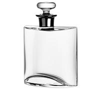 LSA International Flask Decanter 0.8L Clear/Platinum Neck| 1 Unit | Mouthblown & Handmade Glass | FL02