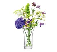 Flared Bouquet Vase 22cm LSA Flower Clear Glass Handcrafted Home Interior Decor