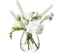LSA International Flower Mini Table Vase H 9.5 cm Clear| 1 Unit | Mouthblown and Handmade Glass | FW27