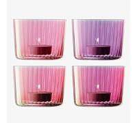 LSA International Gems Tealight Holder H6cm Assorted Garnet | Set of 4 | Hand Painted Glassware | GM08