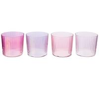 LSA International Gems Tumbler 310ml Assorted Garnet | Set of 4 | Mouthblown & Handmade Glass | Hand Painted | GM02