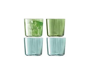 LSA International Gems Tumbler 310ml Assorted Jade | Set of 4 | Mouthblown & Handmade Glass | GM03