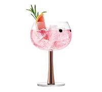 LSA International Balloon Glass, Copper, 2 Count (Pack of 1)