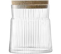 LSA International Gio Line Container & Cork Stopper H12.5cm Clear| 1 Unit | Mouthblown & Handmade Glass | GI28