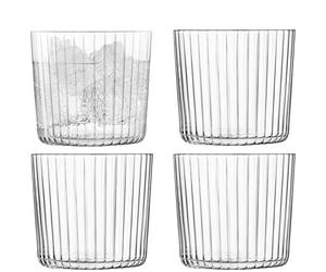 LSA International Gio Line Tumbler 310 ml Clear | Set of 4 | Dishwasher Safe | GI14