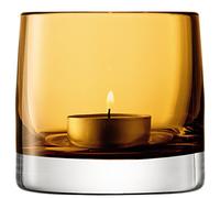 LSA International Light Colour Tealight Holder H8.5cm Amber | 1 Unit | Mouthblown & Handmade Glass | LI19