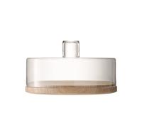 LSA International Lotta Cheese/Pastries Dome & Ash Base O12.5in Clear 12.5