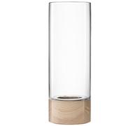 LSA Lotta Vase/Lantern Clear & Ash Base H62cm| 1 Unit | Mouthblown & Handmade Glass | Hand Planed Wood | LW27