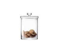 LSA International Maxi Container & Lid H22cm Clear| 1 Unit | Mouthblown & Handmade Glass | MI02