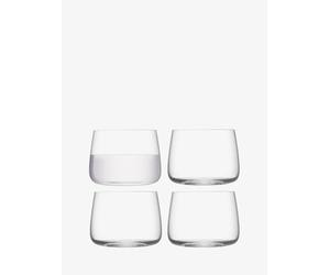 LSA International Metropolitan Stemless Glass 360ml Clear | Set of 4 | Dishwasher Safe | MW01