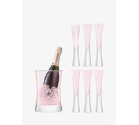 LSA International - Moya Blush Champagne Serving Set - Ice Bucket & Flutes