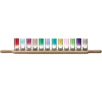 LSA International Paddle Grand Vodka Set & Oak Paddle L77cm Assorted Colours| 1 Unit | Mouthblown & Handmade Glass | Hand Planed Wood | PX07