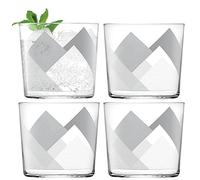 LSA International Peaks Tumbler 310ml Graphite | Set of 4 | Mouthblown & Handmade Glass | PK02