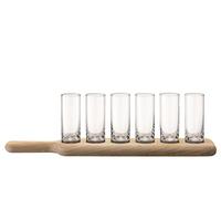 LSA International PX01 Paddle Vodka Set & Oak Paddle L40cm Clear *