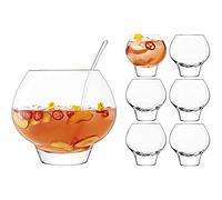 LSA International Rum Punchbowl Set Clear| 1 Unit | Mouthblown & Handmade Glass | RU10