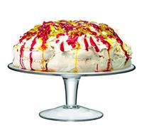LSA International Serve Cakestand Ø31cm Clear| 1 Unit | Mouthblown & Handmade Glass | SZ13