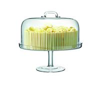 LSA International Serve Cakestand & Dome Ø34.5cm/Ø32cm Clear| 1 Unit | Mouthblown & Handmade Glass | SZ24