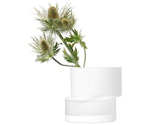LSA International Tier Lantern/Vase H13.5cm Chalk White | 1 Unit | Handmade Glass | TD09