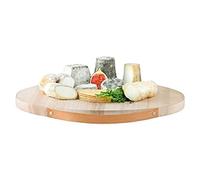 LSA International Utility Board Ash and Leather Handle 45 cm, Wood, Grey, Ø45cm