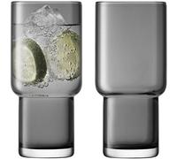 LSA International Utility Highball 390ml Slate | Set of 2 | Mouthblown & Handmade Glass | UT71